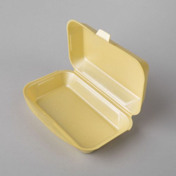 EPS TERMO KĀRBAS DZELTENAS, 1-DAĻĪGAS, 24x16x7.5 cm, (125 gab./iep.)
